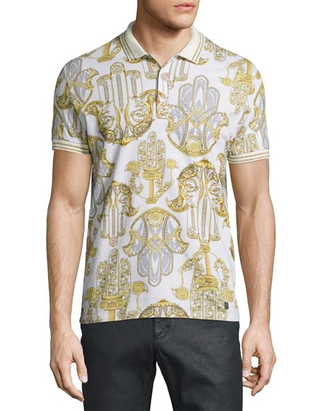 versace collection white polo|Versace look alike shirts.